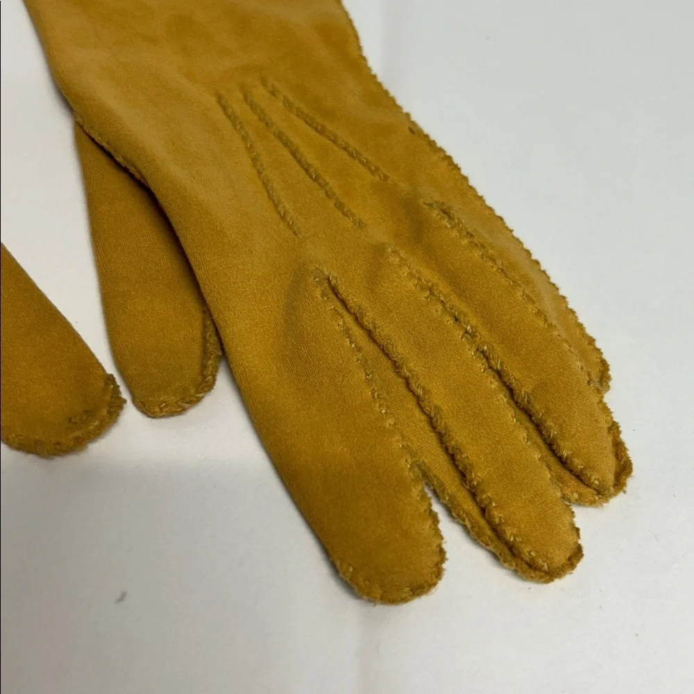 Vintage fabric 1940s maybe 50s mustard golden harvest women’s size small